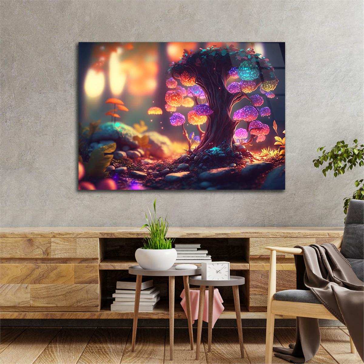 Horizontal Art-Themed Tempered Glass Wall Art 474
