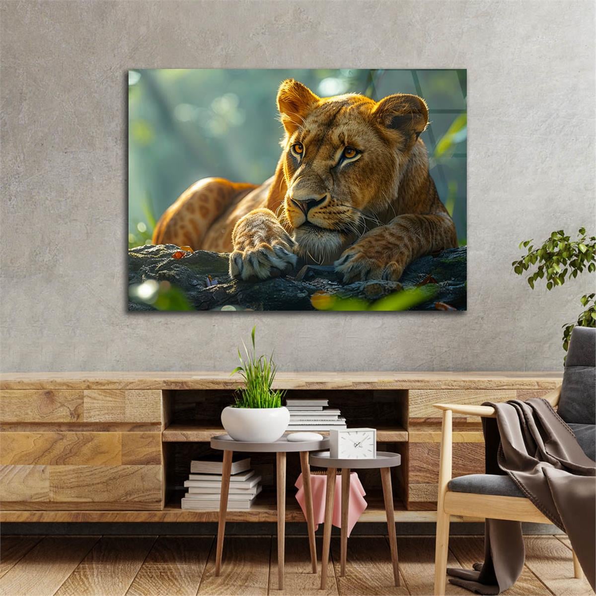 Yatay Doğa Temalı Cam Tablo 533