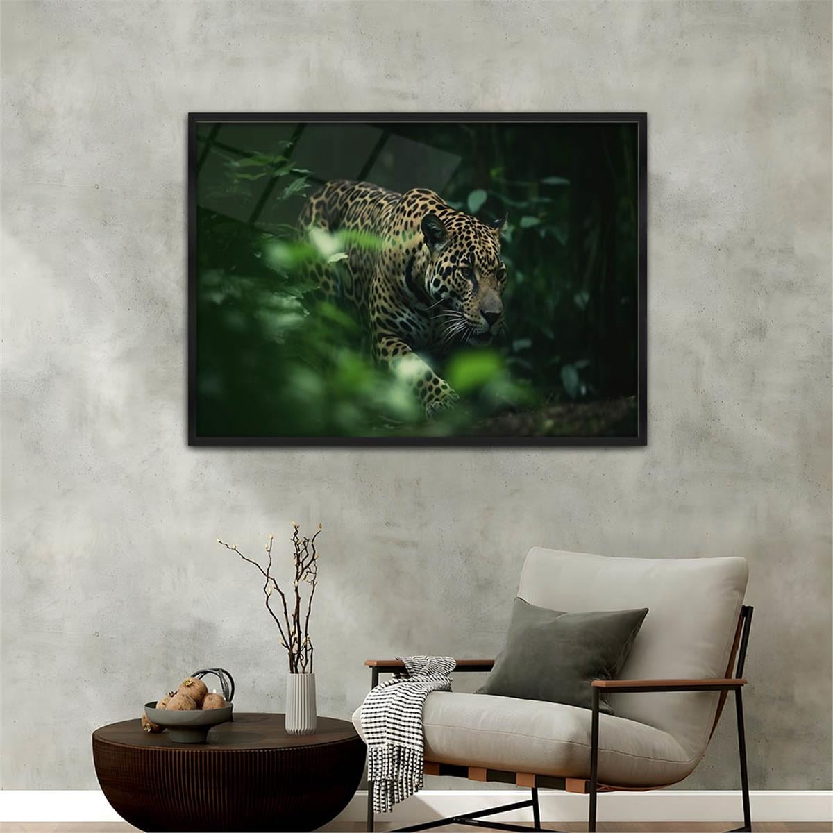 Aluminum-Framed Natured-Themed Tempered Glass Wall Art 005