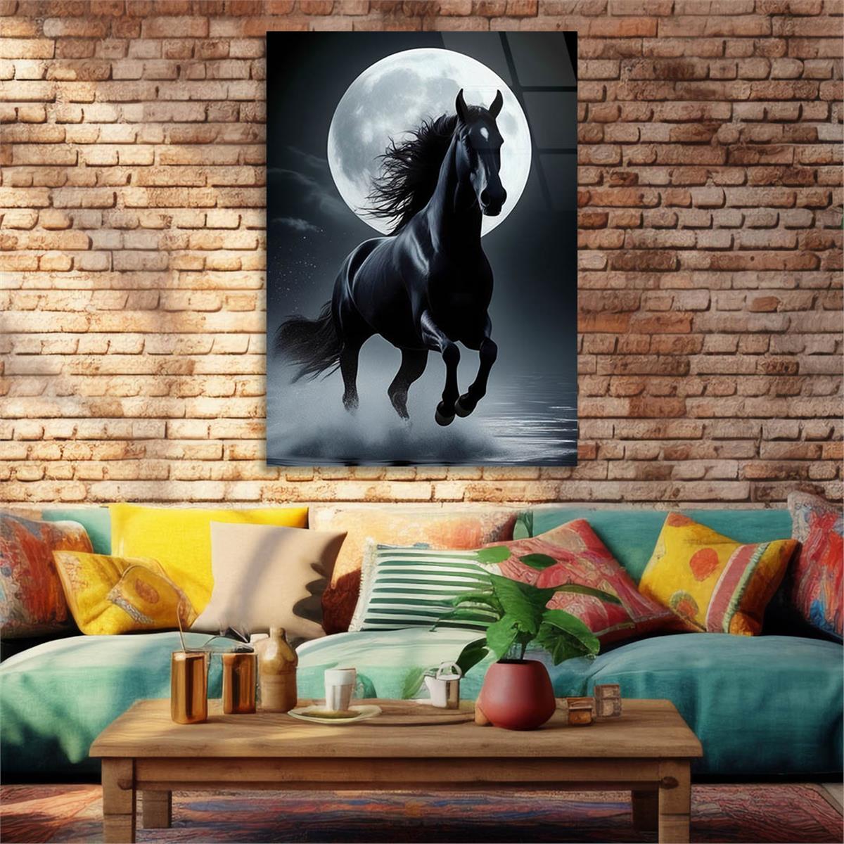 Dikey Doğa Temalı Cam Tablo 384