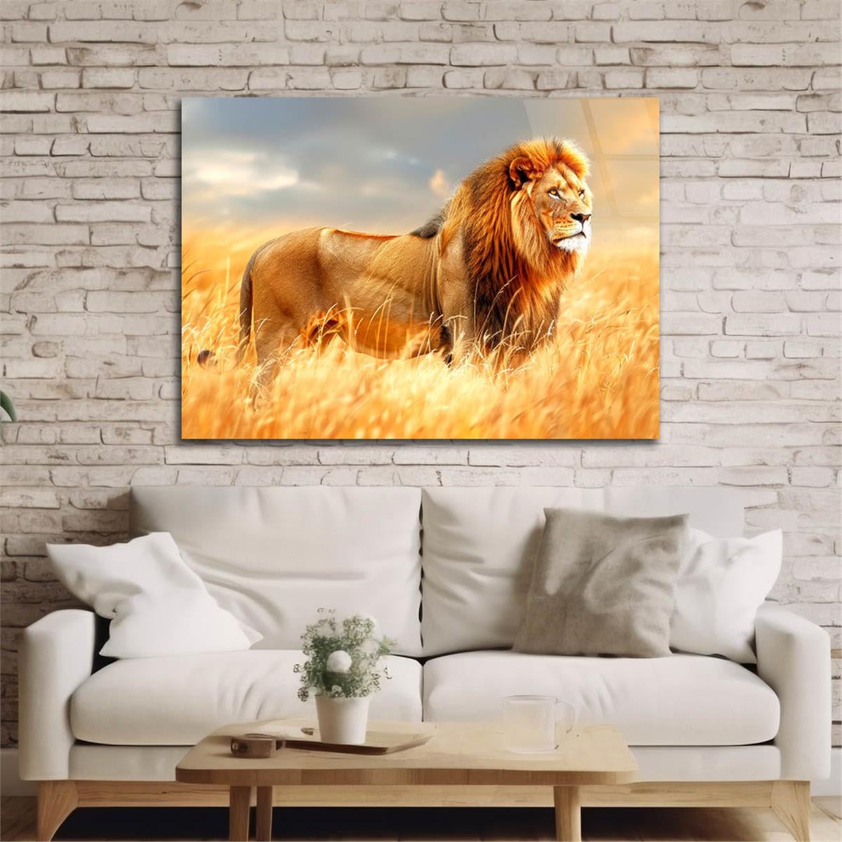 Yatay Doğa Temalı Cam Tablo 484