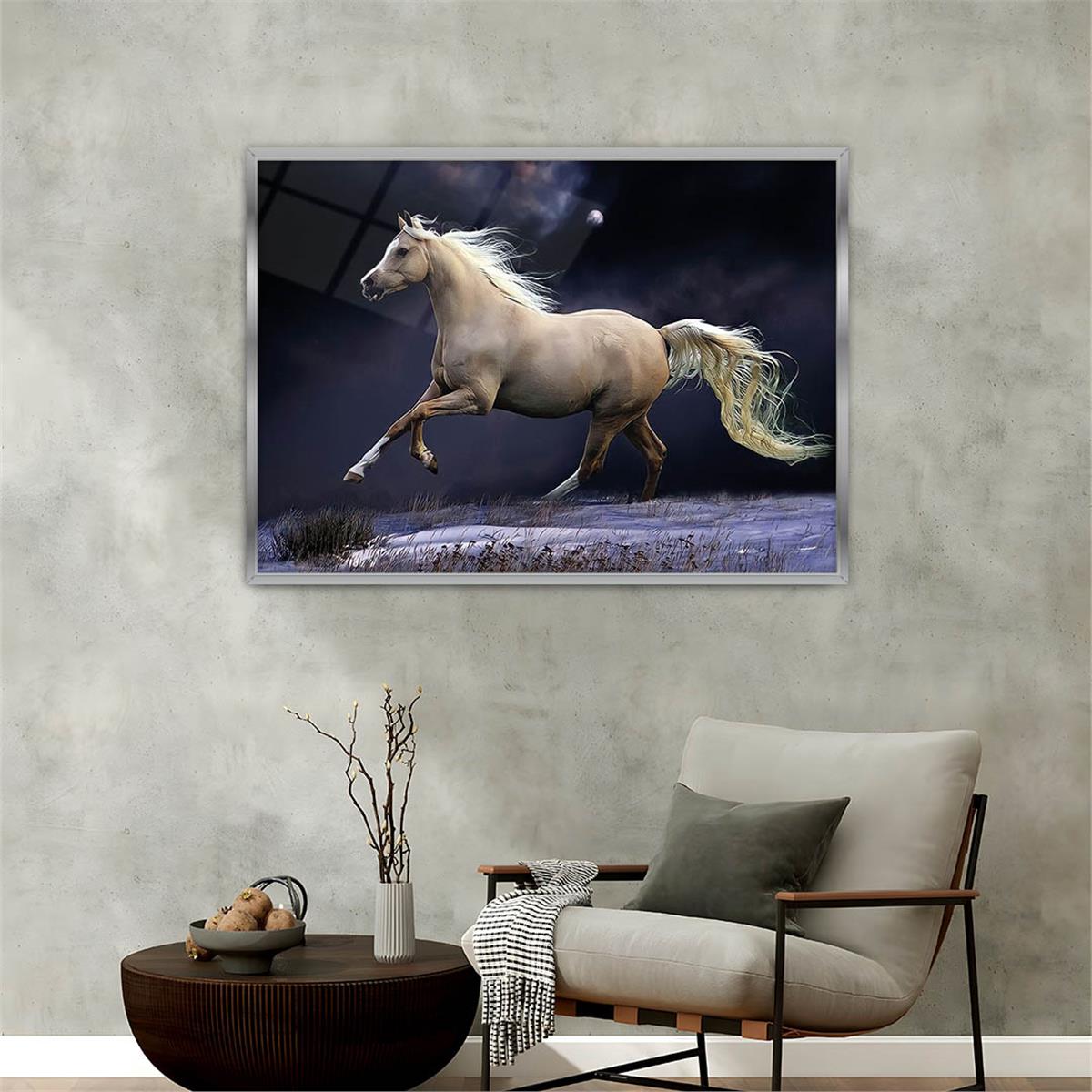 Aluminum-Framed Natured-Themed Tempered Glass Wall Art 163