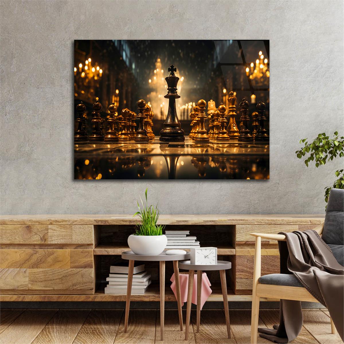 Horizontal Art-Themed Tempered Glass Wall Art 416