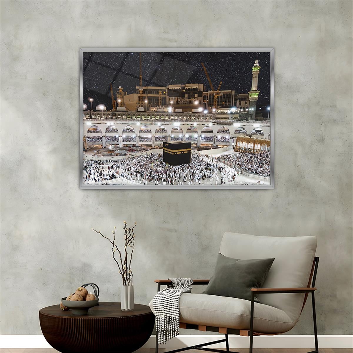 Aluminum-Framed Religious-Themed Tempered Glass Wall Art 016