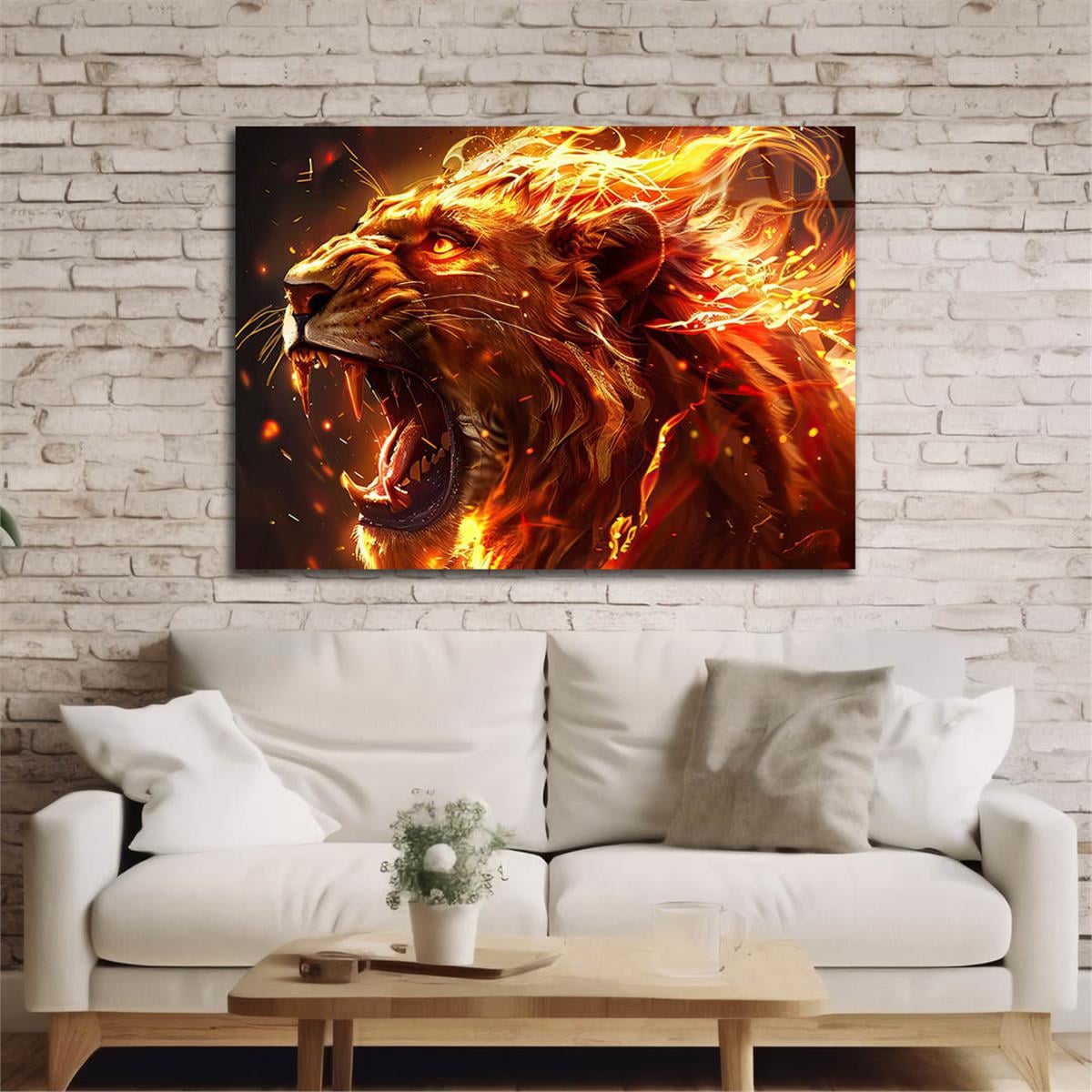 Yatay Doğa Temalı Cam Tablo 458