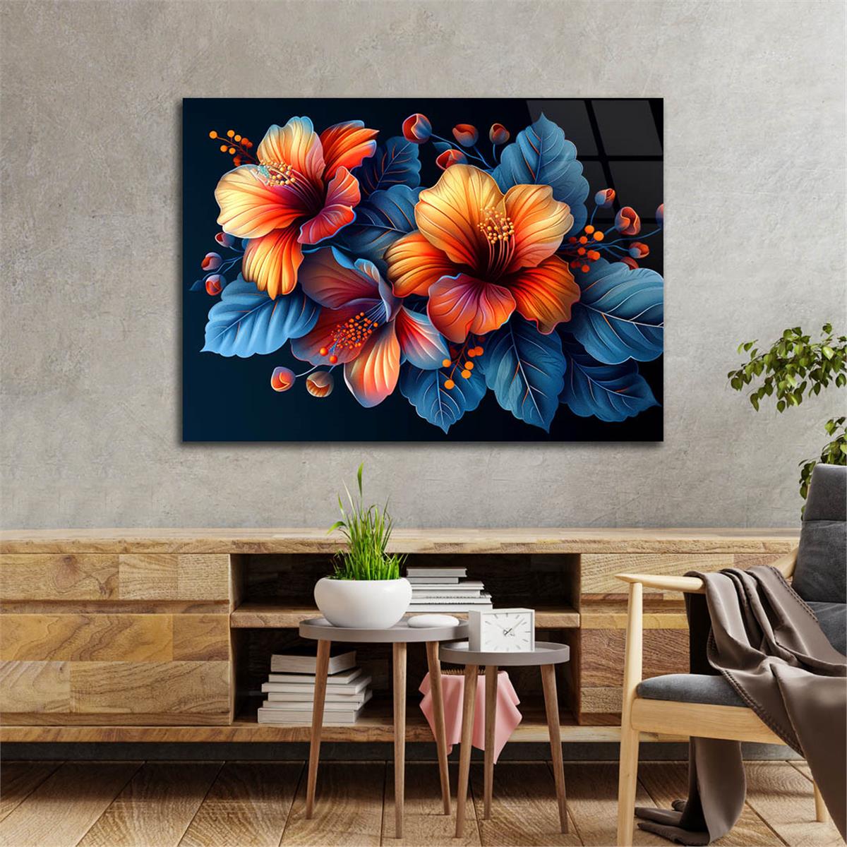 Horizontal Art-Themed Tempered Glass Wall Art 461