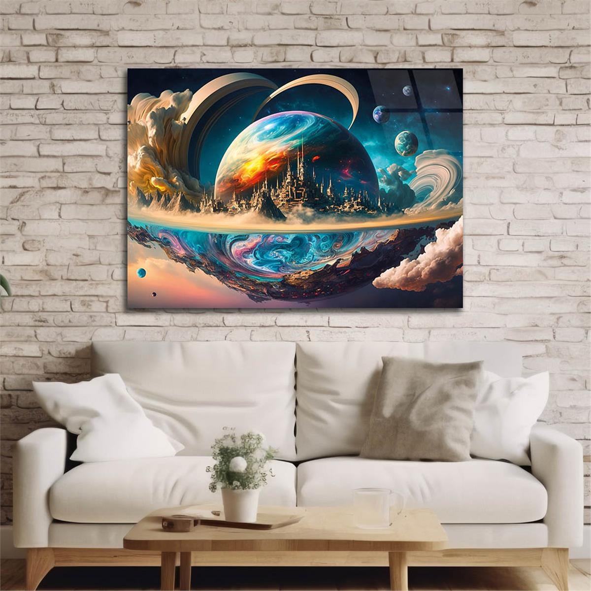 Horizontal Art-Themed Tempered Glass Wall Art 277