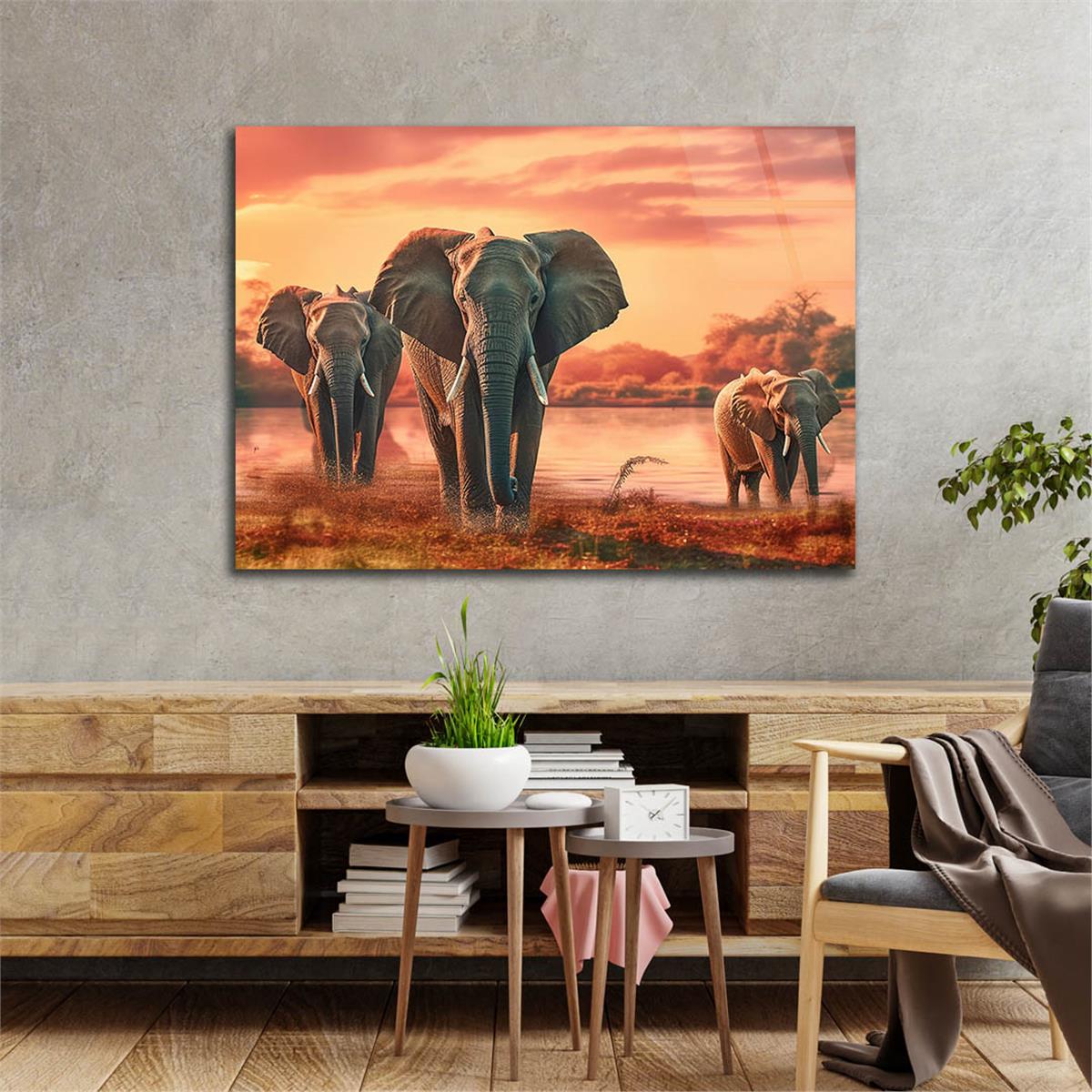 Yatay Doğa Temalı Cam Tablo 556