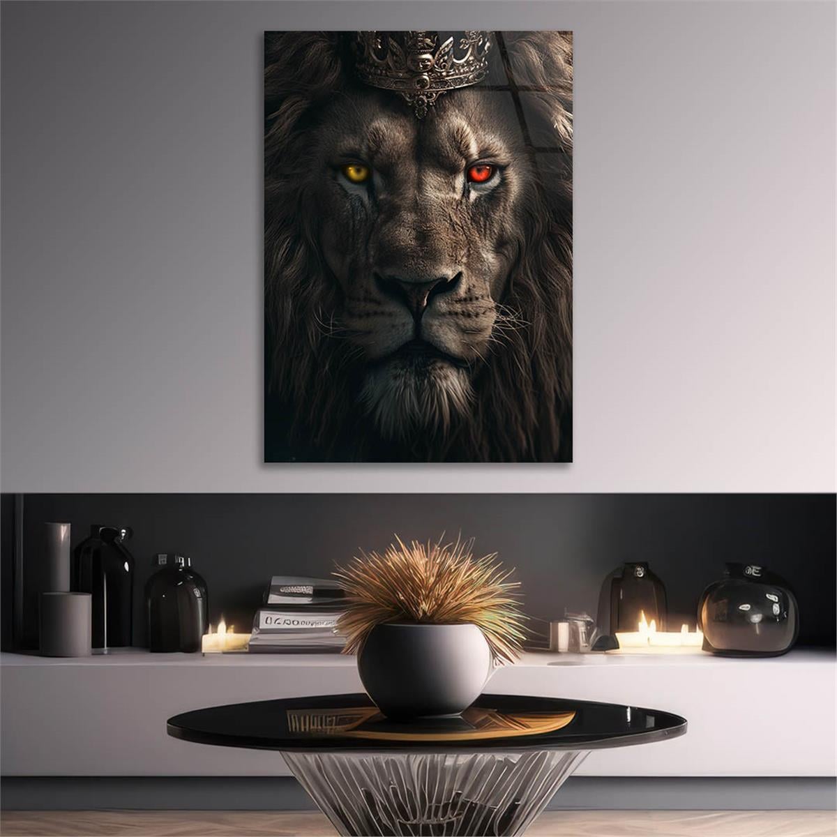 Dikey Doğa Temalı Cam Tablo 336