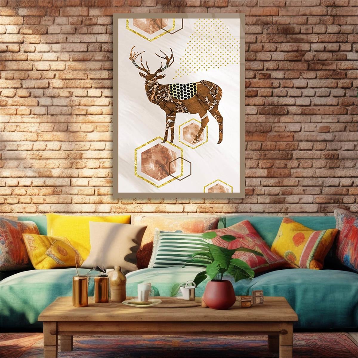 Dikey Sanat Temalı Cam Tablo 338