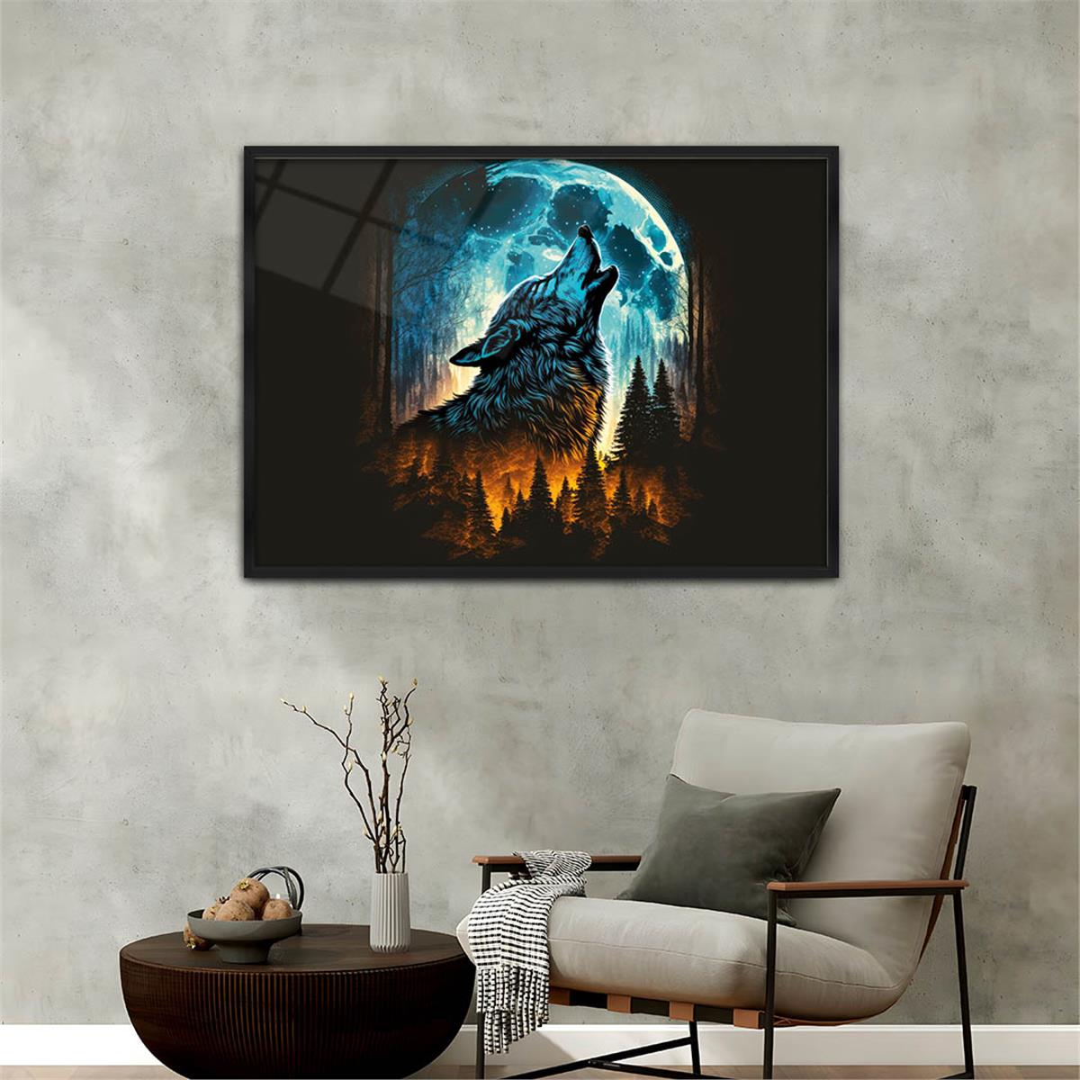 Aluminum-Framed National-Themed Tempered Glass Wall Art 028