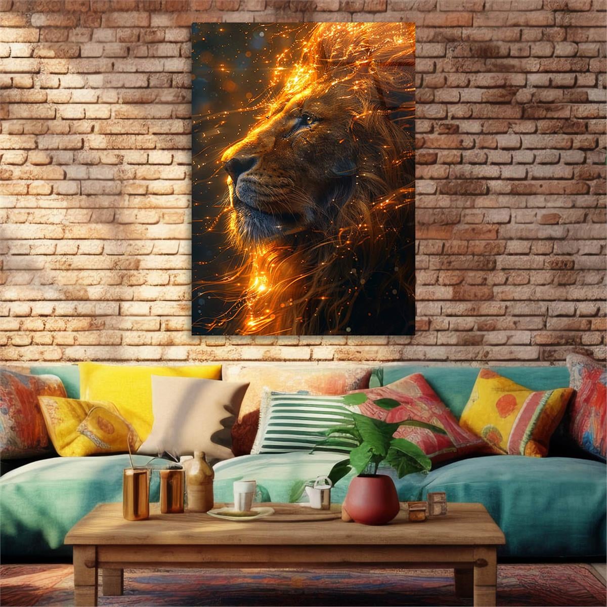 Dikey Doğa Temalı Cam Tablo 309