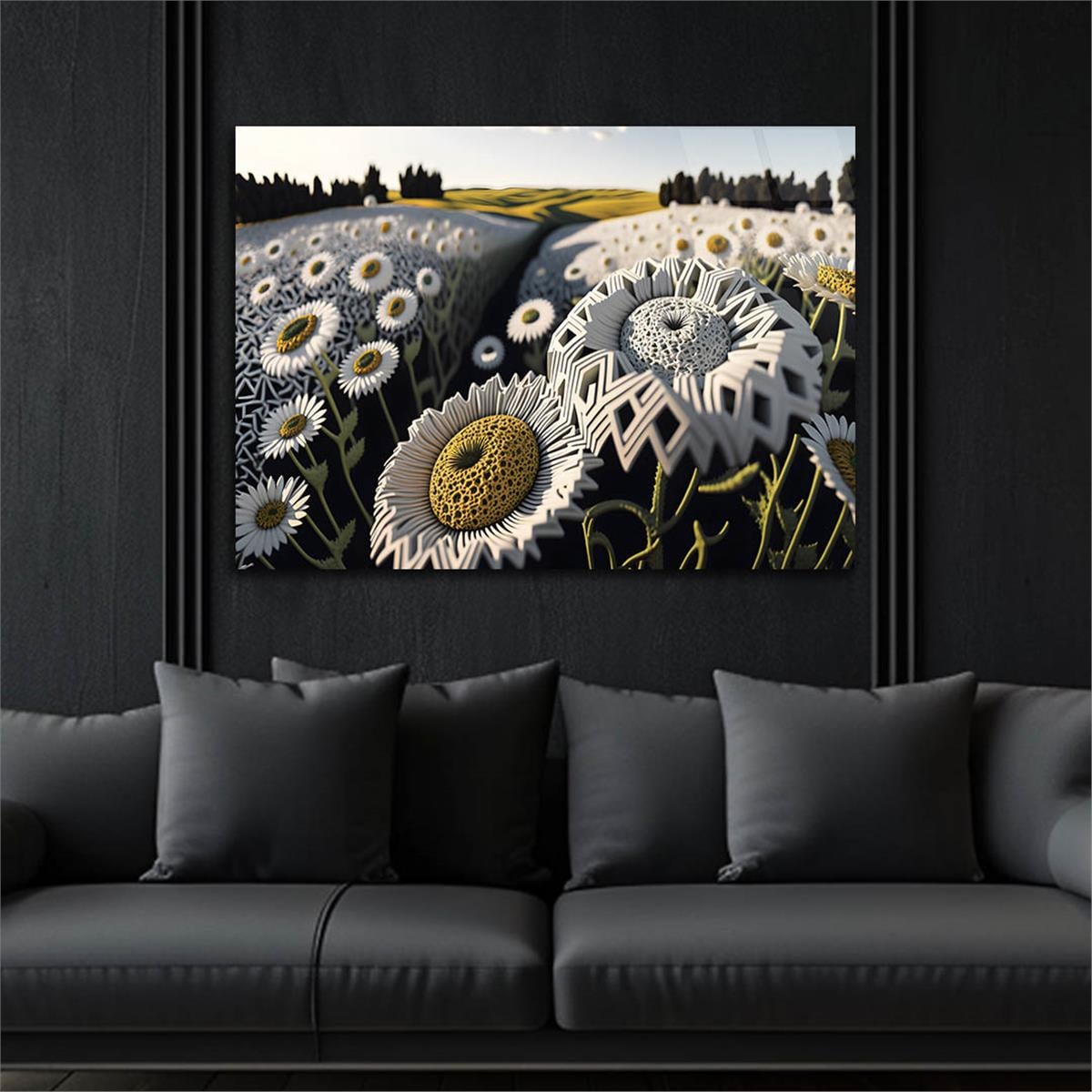 Horizontal Art-Themed Tempered Glass Wall Art 322