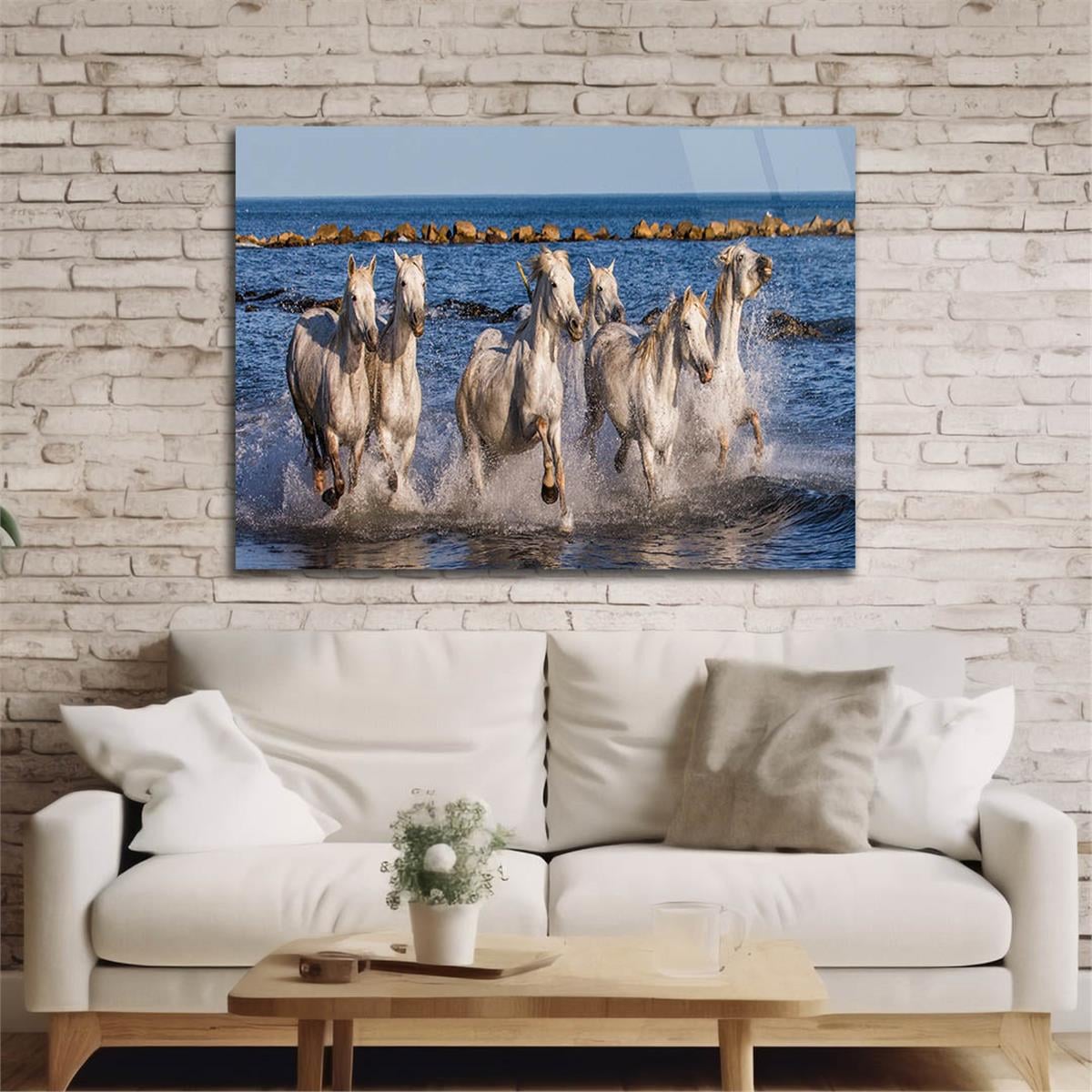 Horizontal Natured-Themed Tempered Glass Wall Art 264