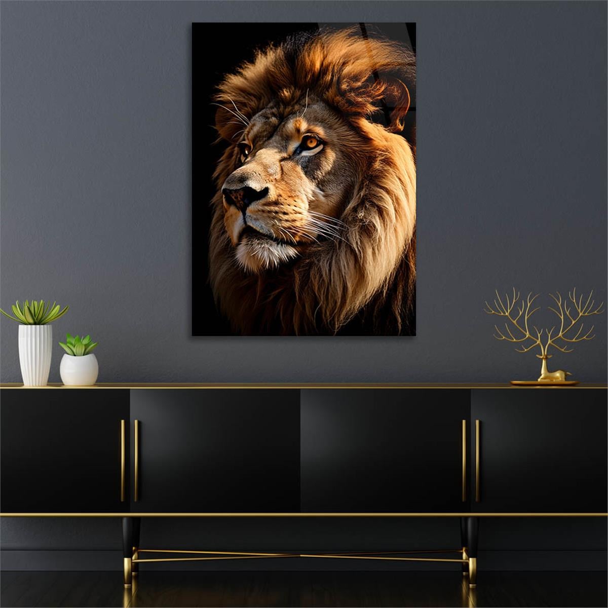 Dikey Doğa Temalı Cam Tablo 310