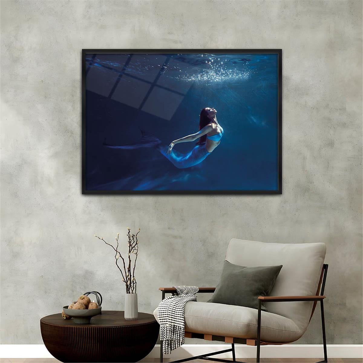 Aluminum-Framed Art-Themed Tempered Glass Wall Art 010