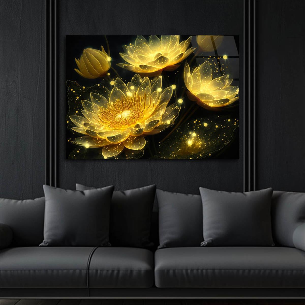 Horizontal Art-Themed Tempered Glass Wall Art 493