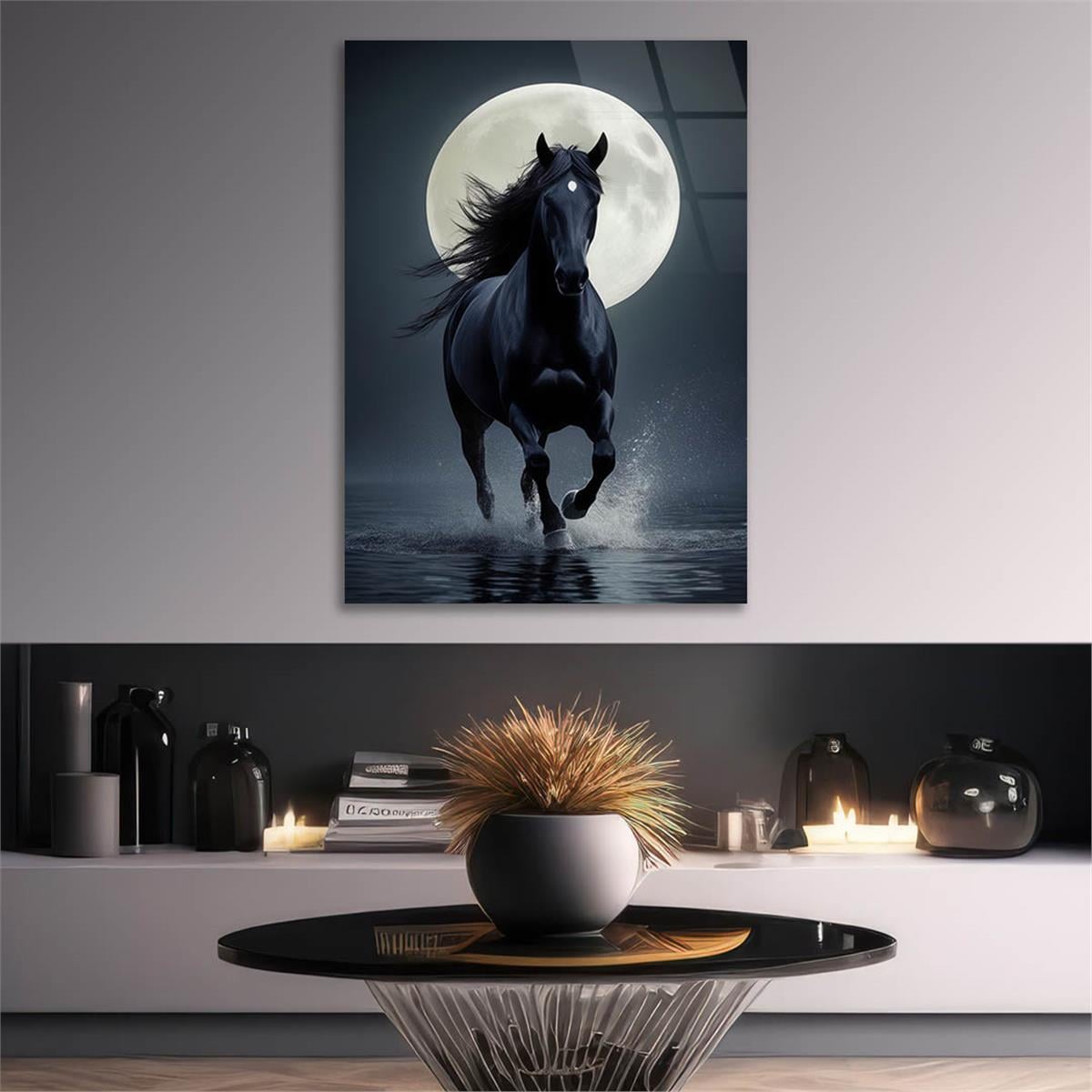 Dikey Doğa Temalı Cam Tablo 385