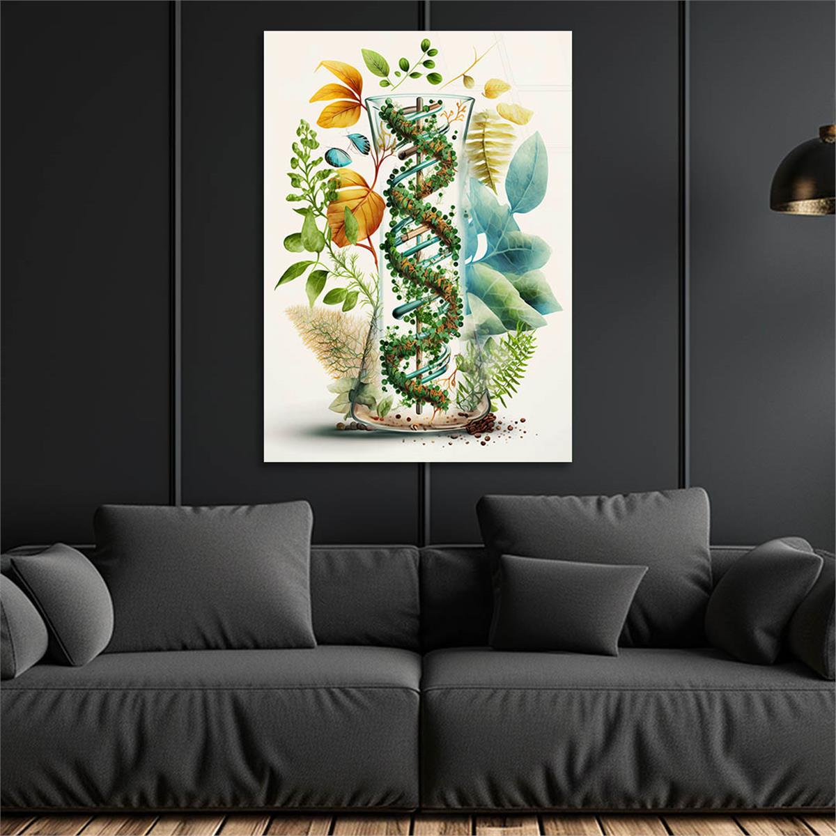 Dikey Sanat Temalı Cam Tablo 396