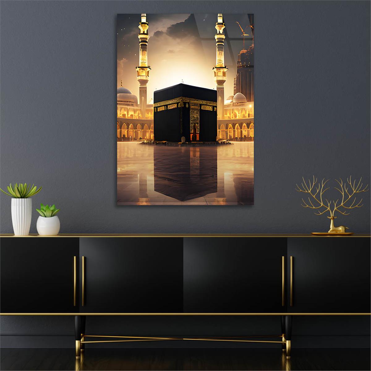 Dikey Dini Temalı Cam Tablo 238