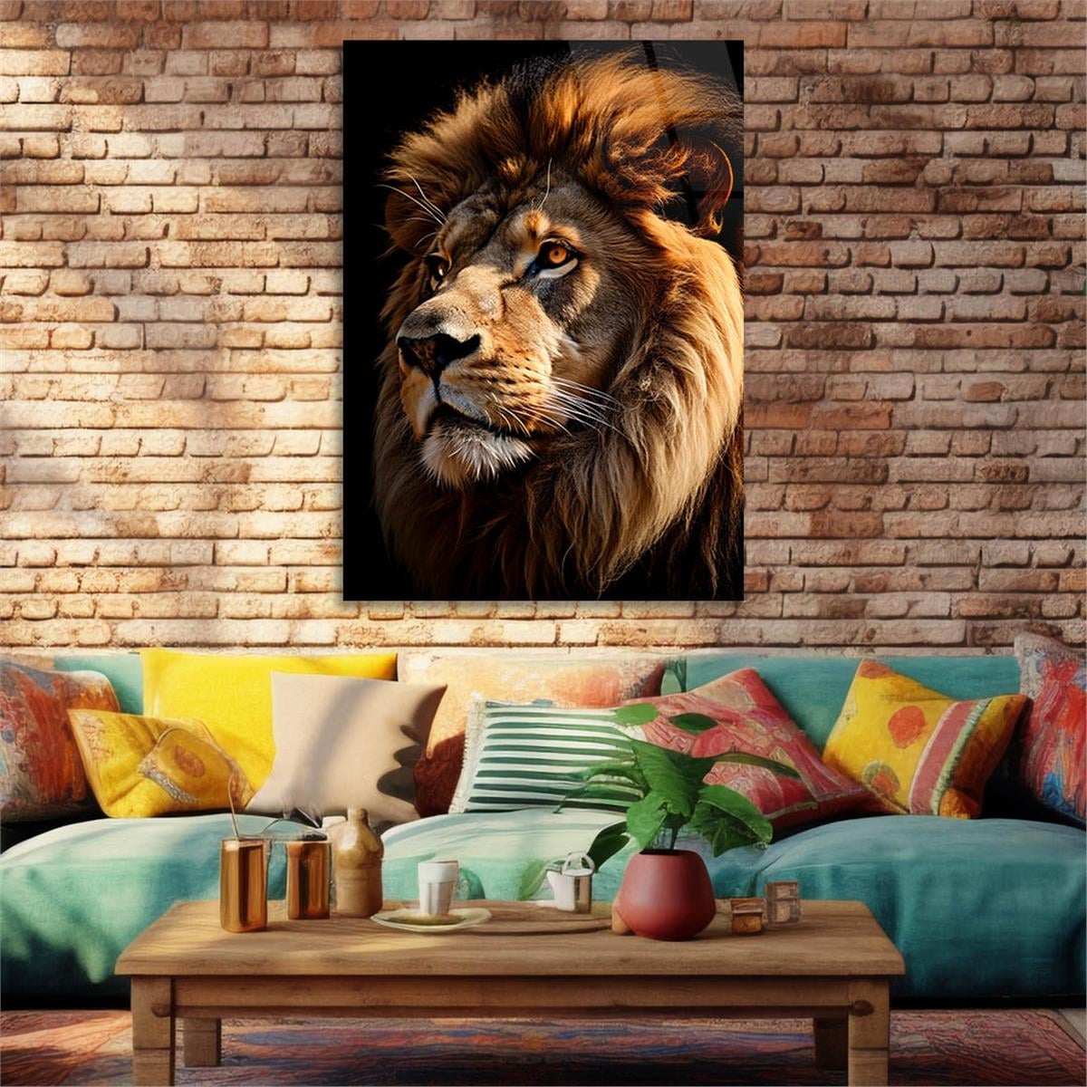 Dikey Doğa Temalı Cam Tablo 310