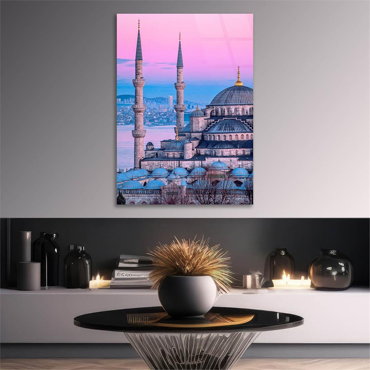 Dikey Dini Temalı Cam Tablo 261