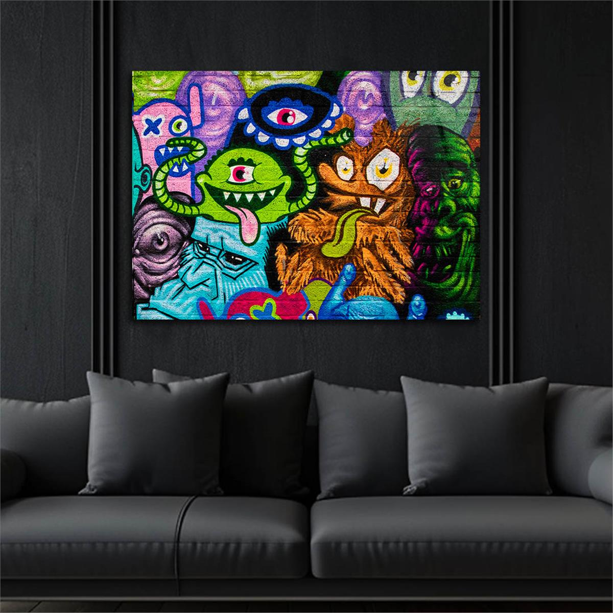 Horizontal Art-Themed Tempered Glass Wall Art 414