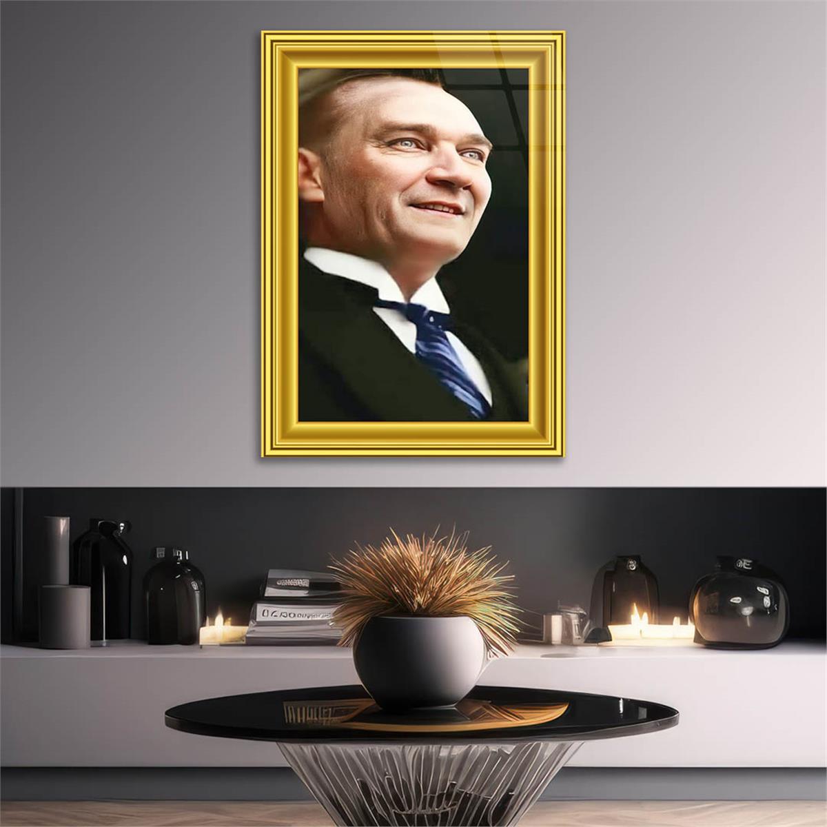 MUSTAFA KEMAL ATATÜRK Tempered Glasss Wall Art 
