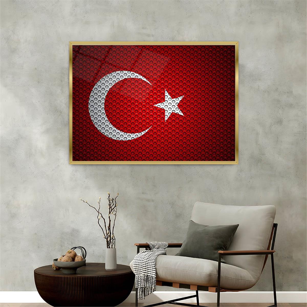 Aluminum-Framed National-Themed Tempered Glass Wall Art 003