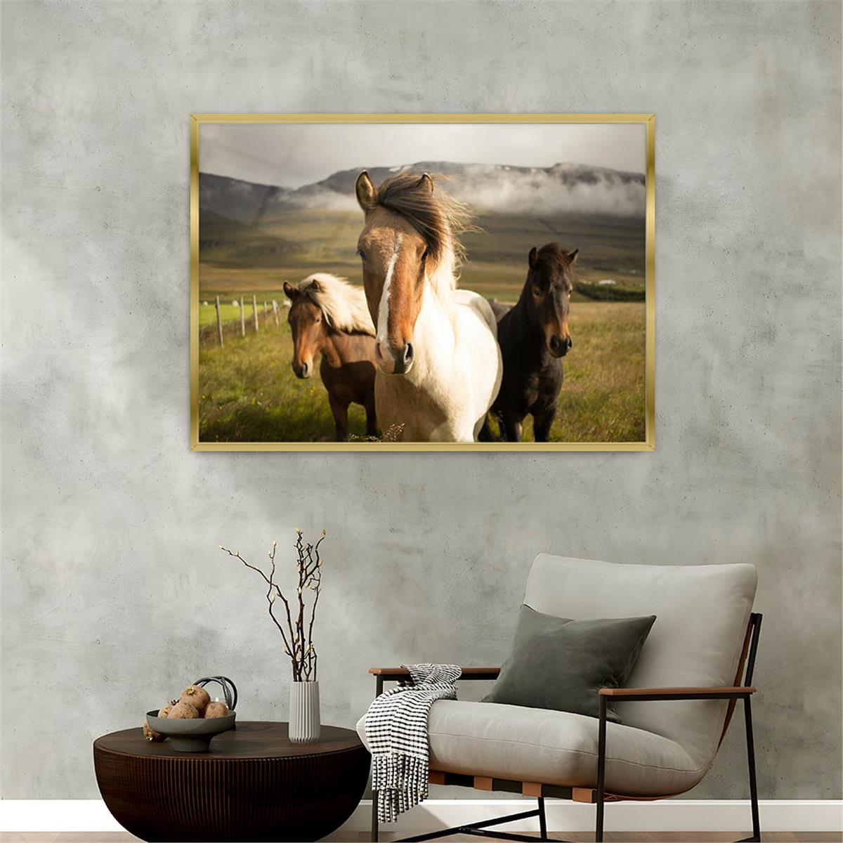 Aluminum-Framed Natured-Themed Tempered Glass Wall Art 143