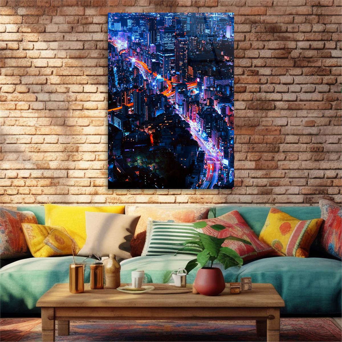 Dikey Doğa Temalı Cam Tablo 269