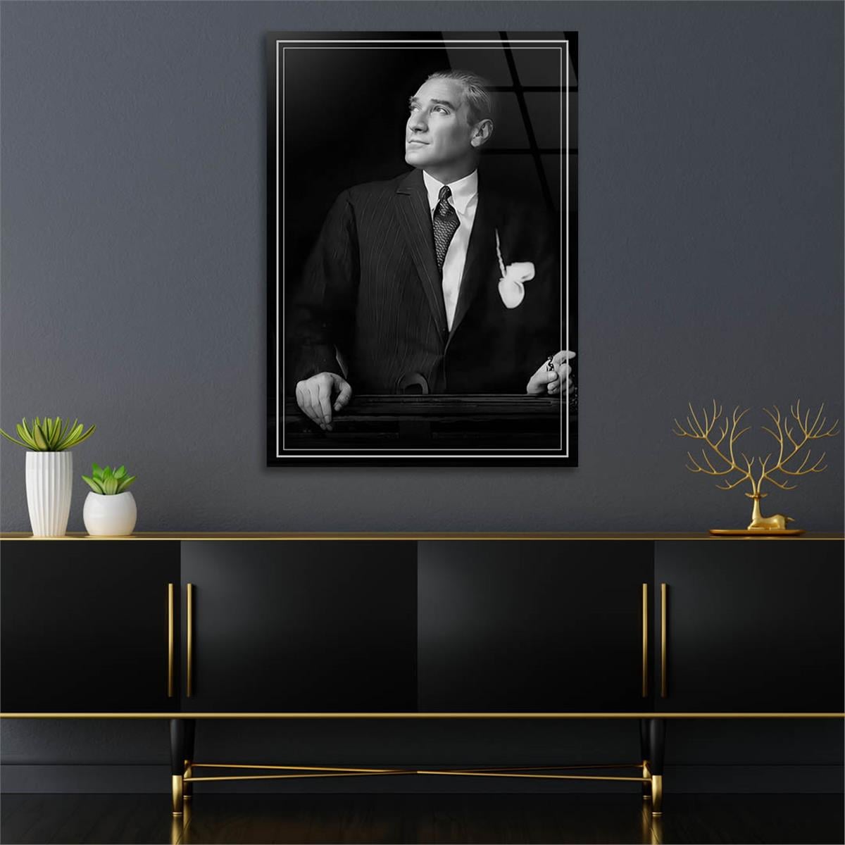 Dikey VatanTemalı Cam Tablo 252