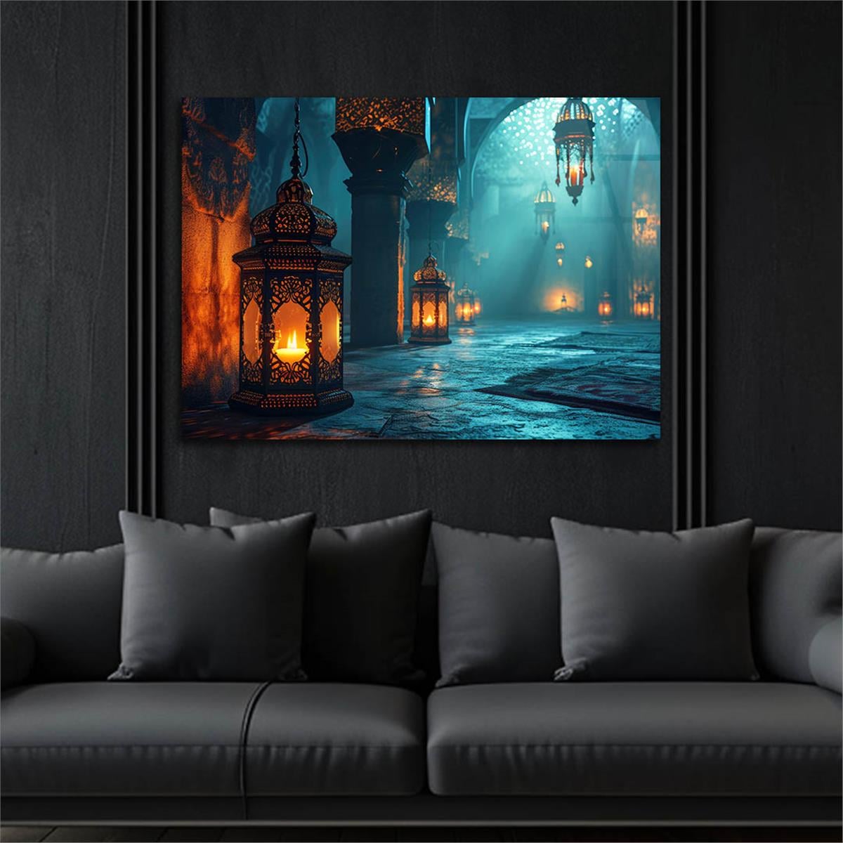 Horizontal Art-Themed Tempered Glass Wall Art 500