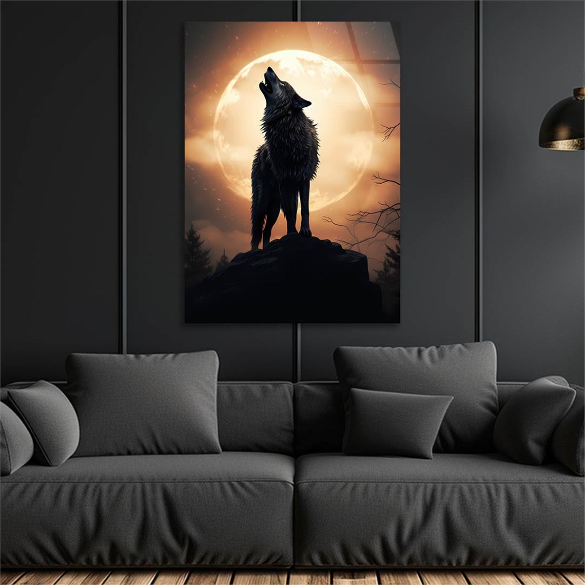 Dikey Doğa Temalı Cam Tablo 431