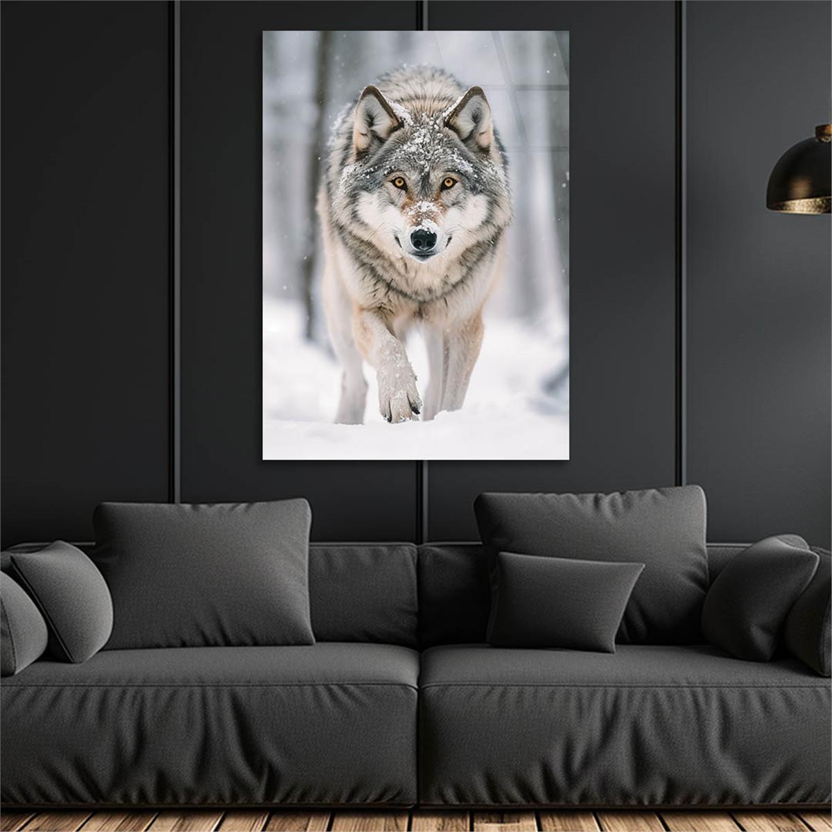 Dikey Doğa Temalı Cam Tablo 440