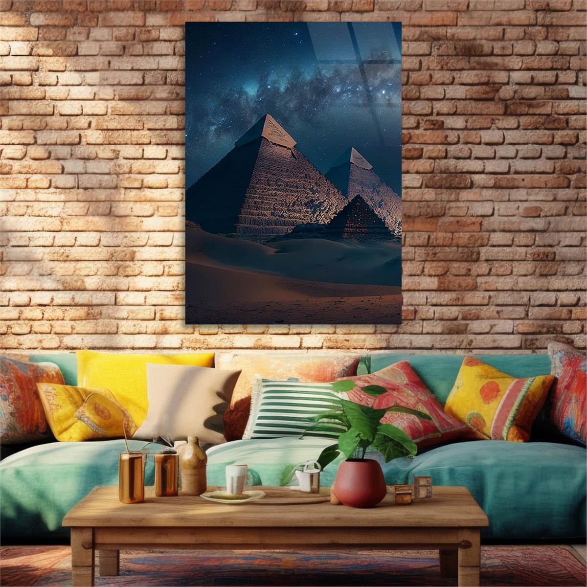 Dikey Doğa Temalı Cam Tablo 263