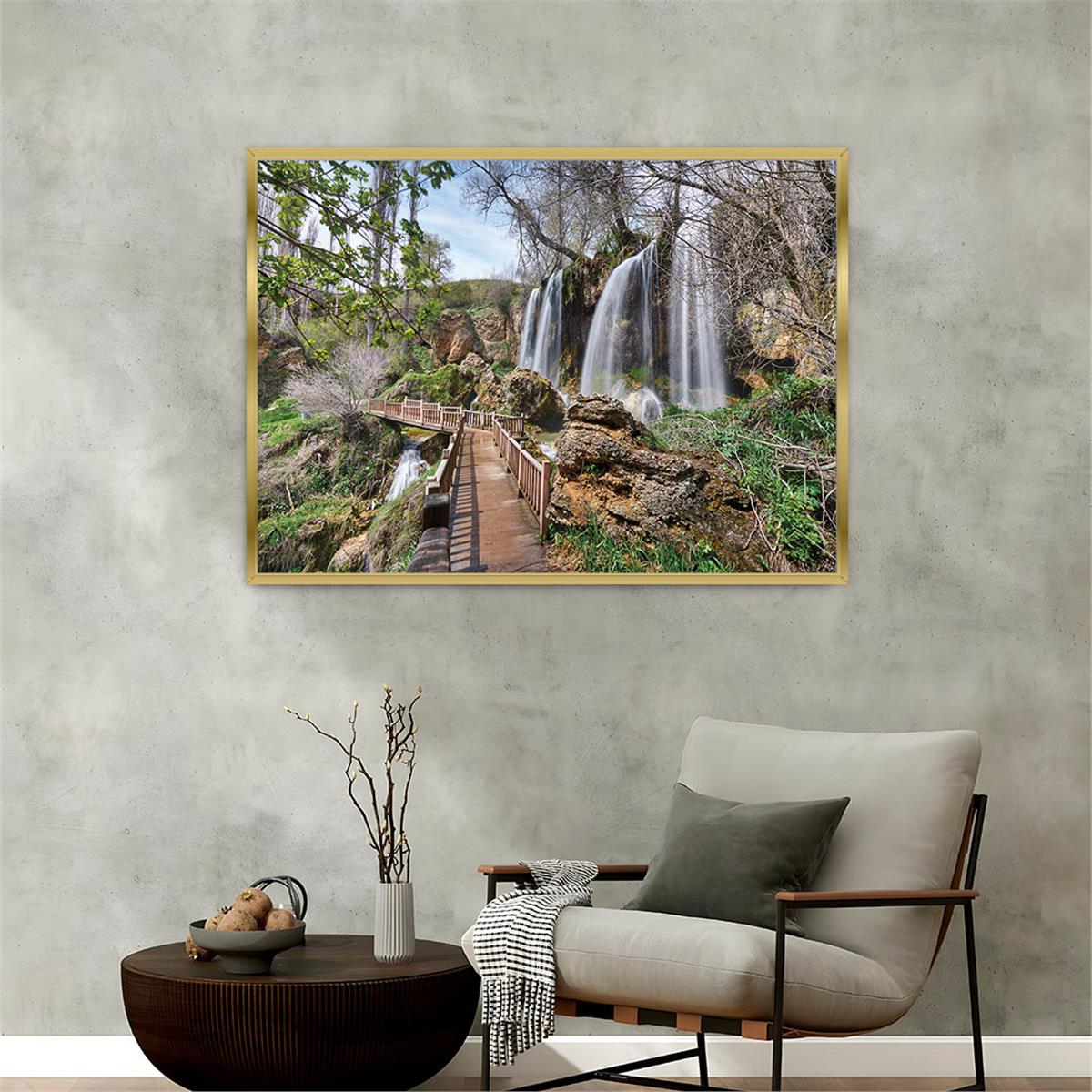 bedrucktes Glas mit Aluminiumrahmen und Natur Themen 