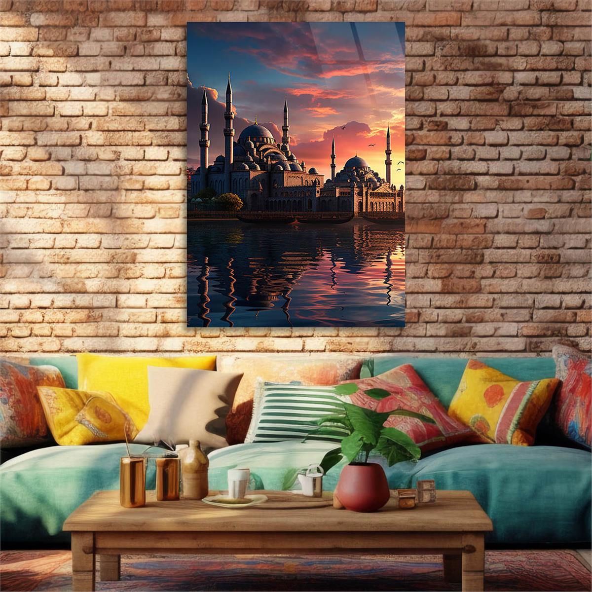 Dikey Dini Temalı Cam Tablo 292