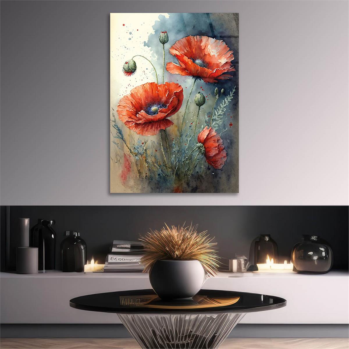Vertical Tempered Glasss Wall Arts Art-Themed 320