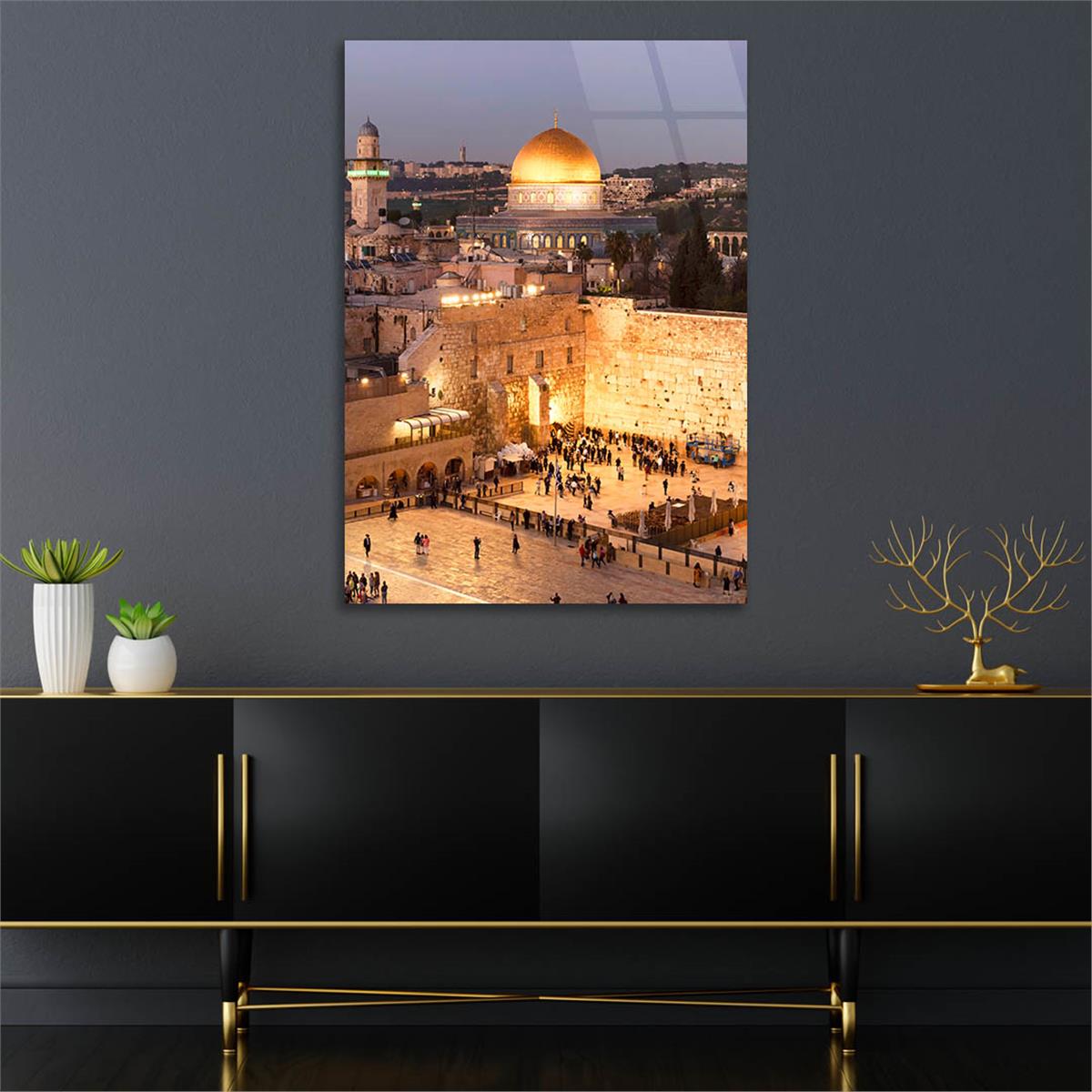 Dikey Dini Temalı Cam Tablo 269