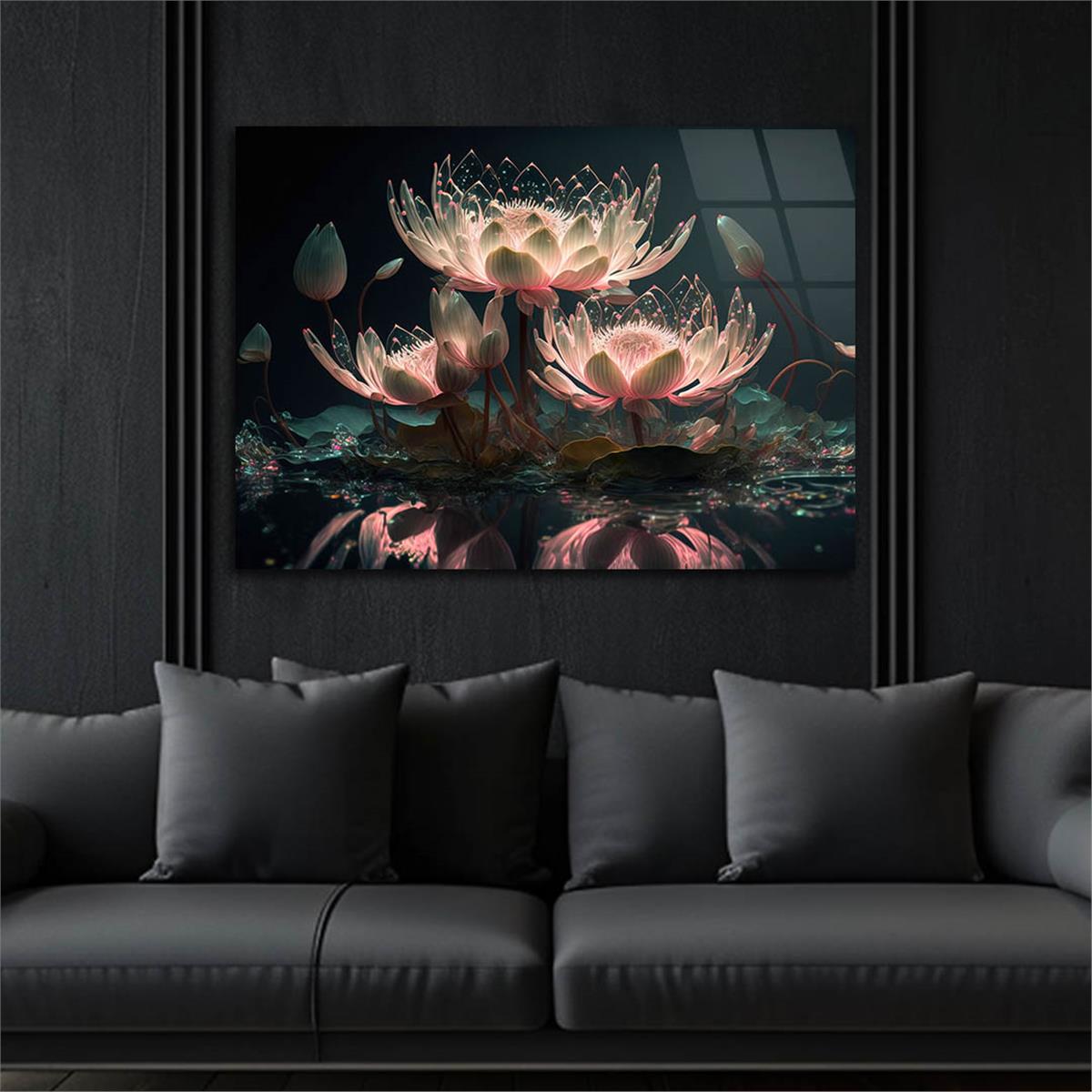 Horizontal Art-Themed Tempered Glass Wall Art 454