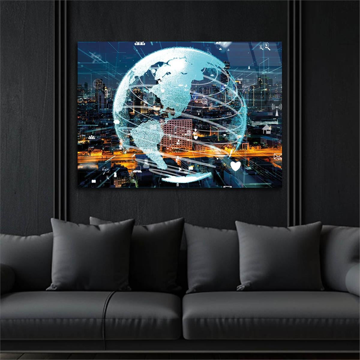 Horizontal Art-Themed Tempered Glass Wall Art 278