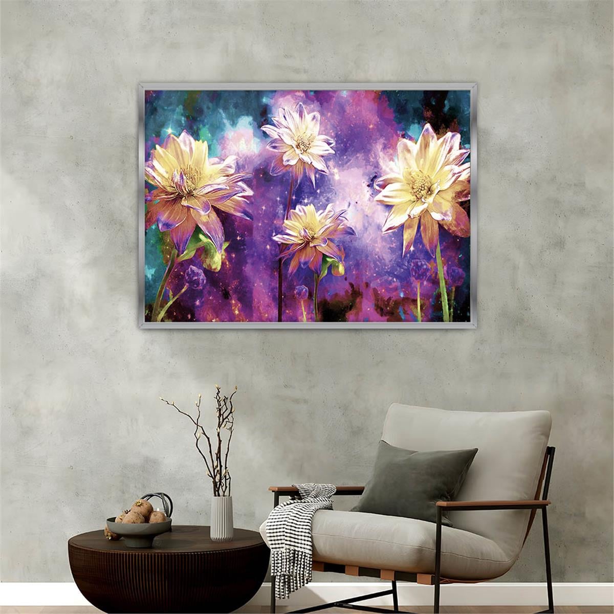 Aluminum-Framed Art-Themed Tempered Glass Wall Art 007