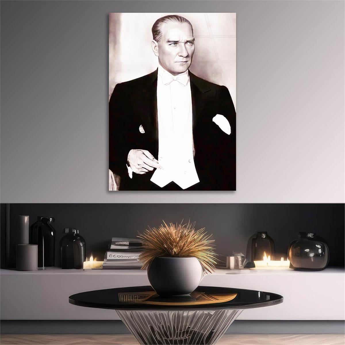 MUSTAFA KEMAL ATATÜRK Tempered Glasss Wall Art 