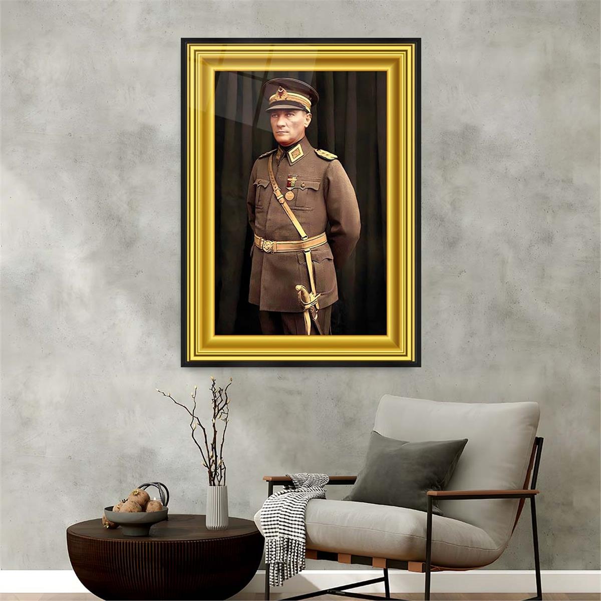 Alüminyum Çerçeveli Vatan Temalı Cam Tablo 107