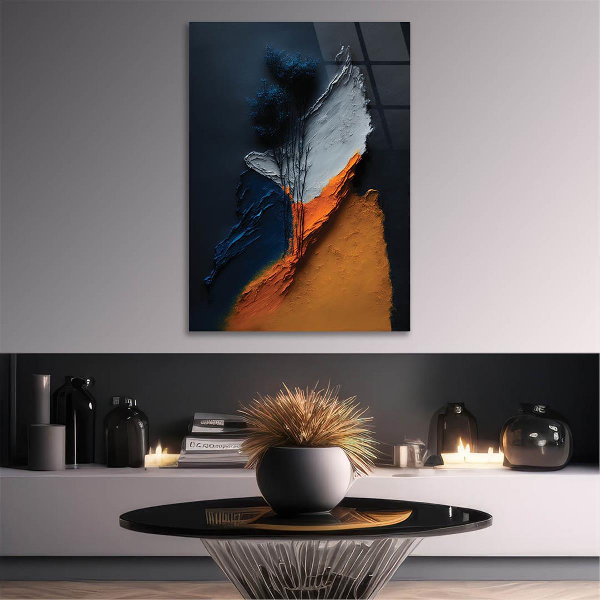 Vertical Tempered Glasss Wall Arts Art-Themed 317