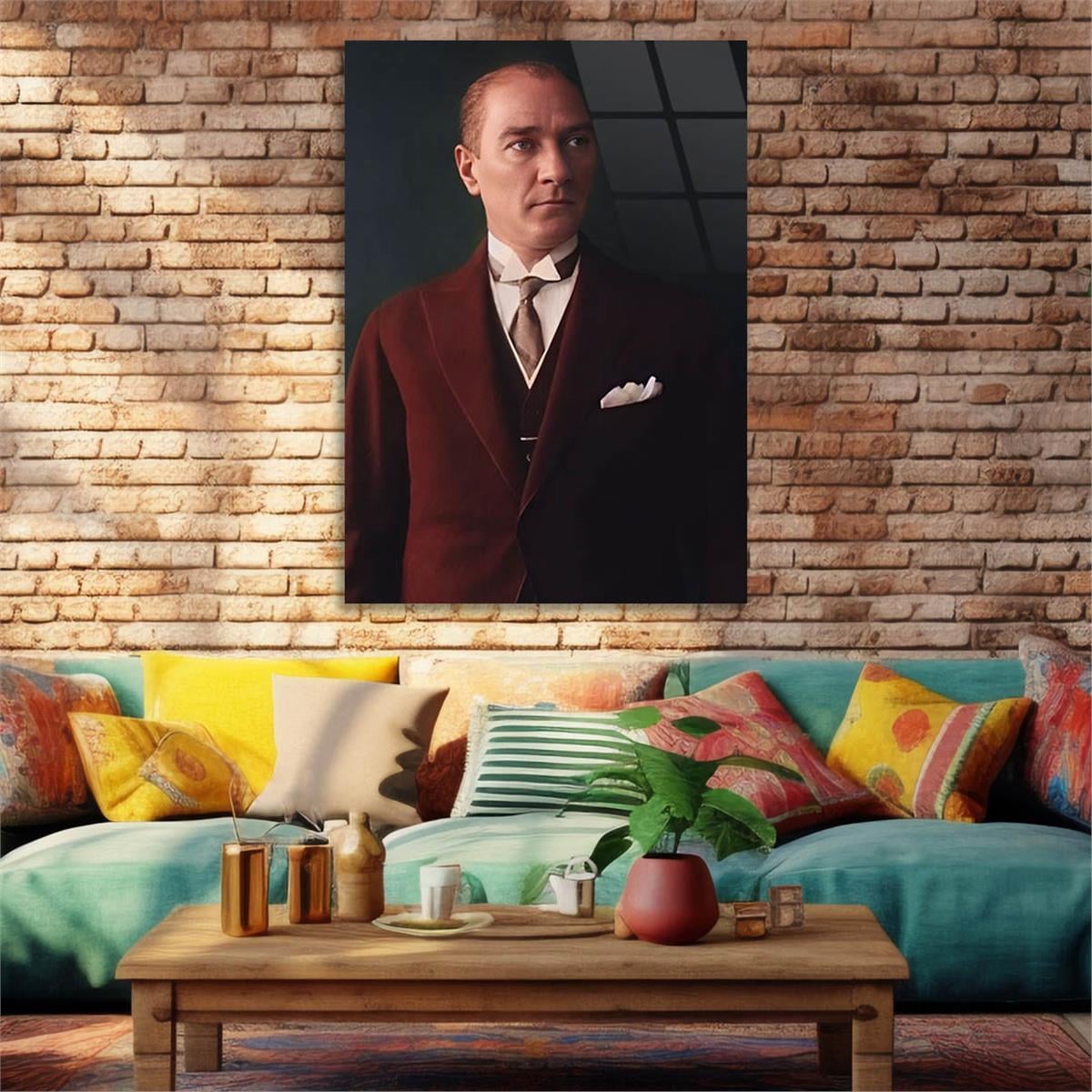 Dikey VatanTemalı Cam Tablo 196