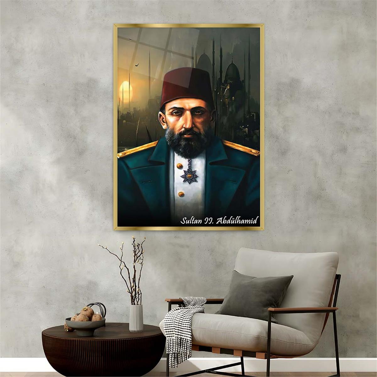 Aluminum-Framed National-Themed Tempered Glass Wall Art 053