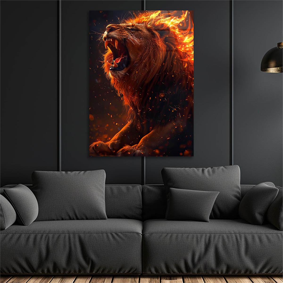 Dikey Doğa Temalı Cam Tablo 294