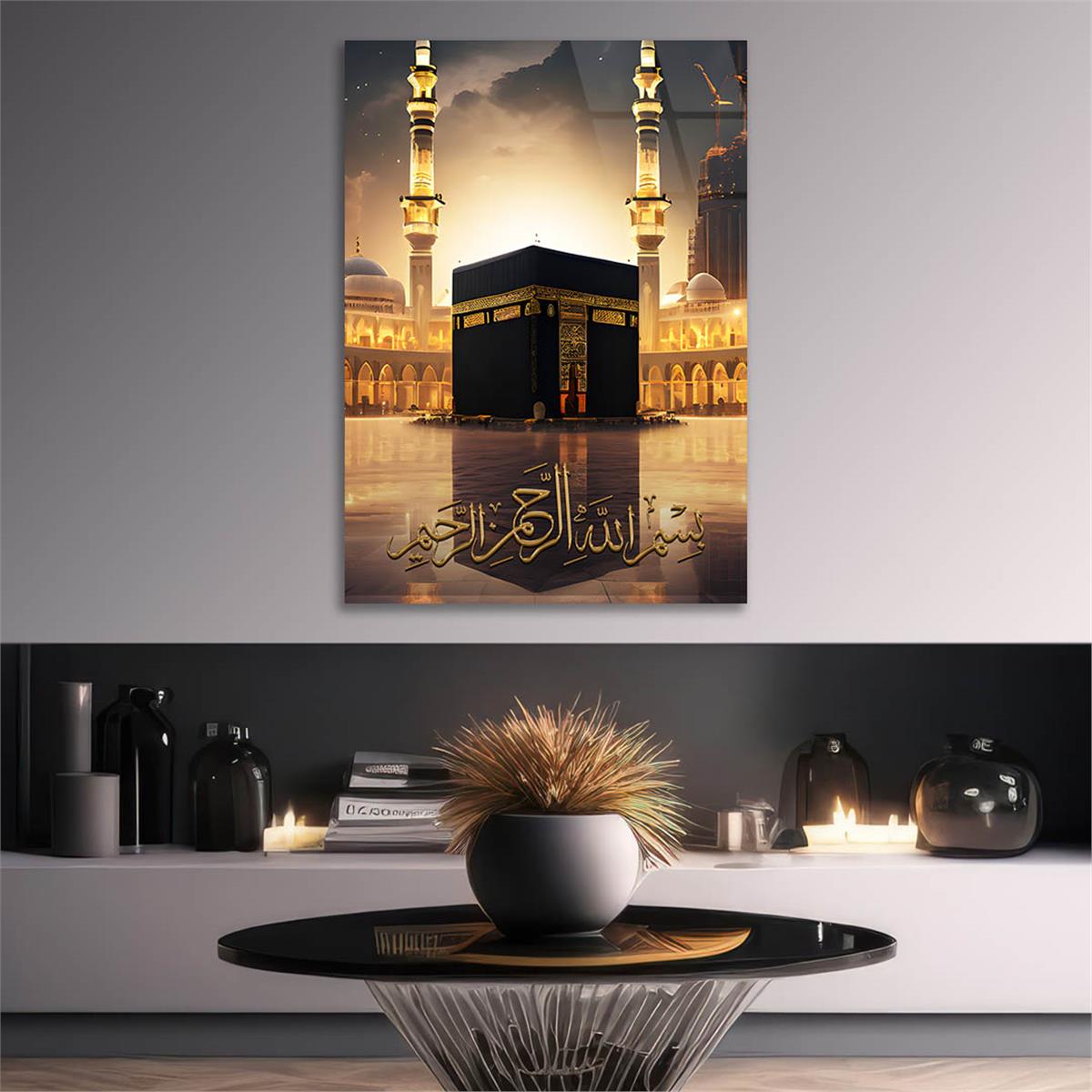 Dikey Dini Temalı Cam Tablo 237